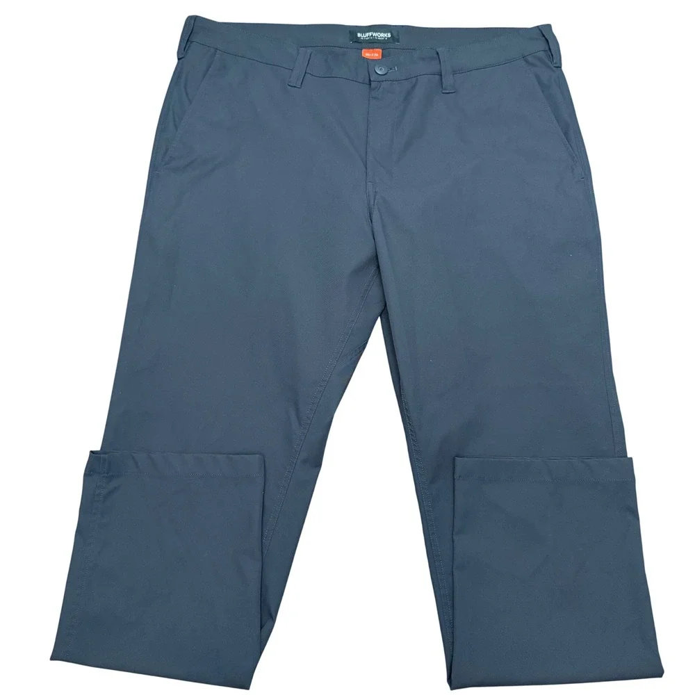 Bluffworks Ascender Pants Mens 38x32 Navy Blue Regular Fit Technical Travel